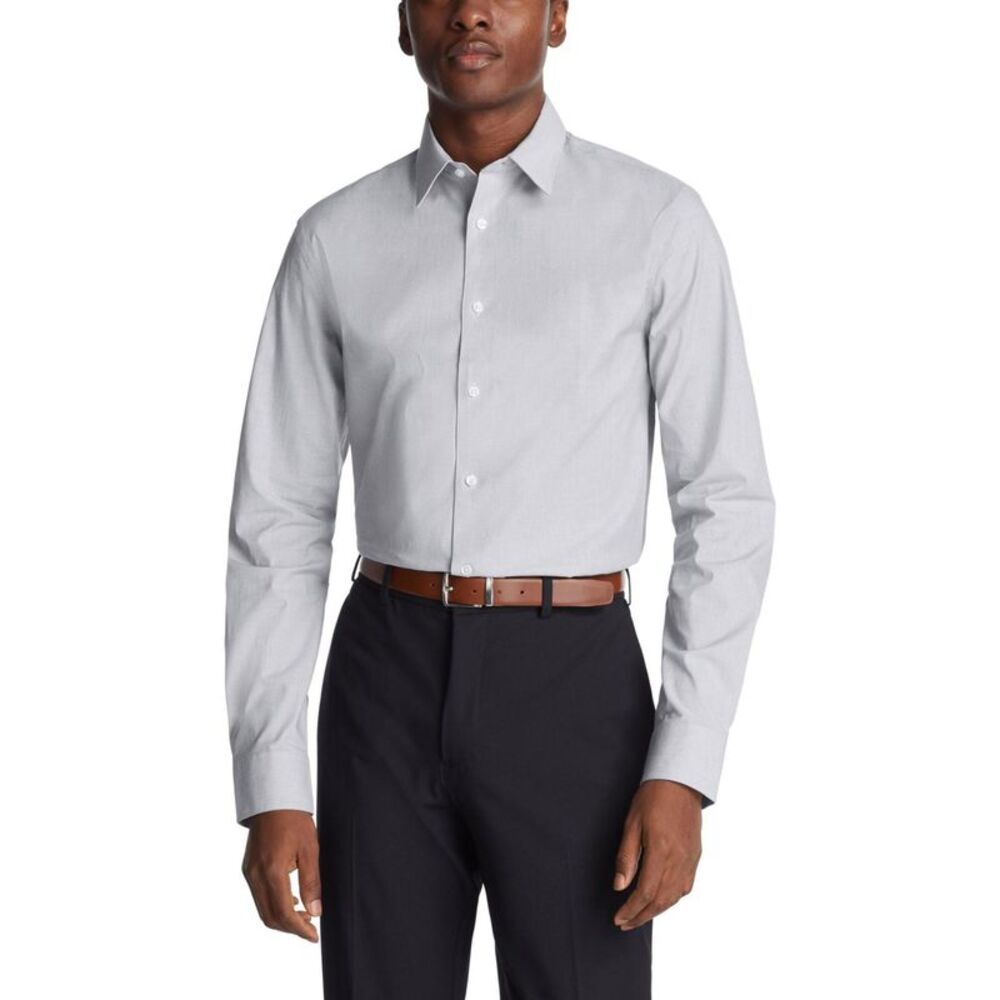 Calvin Klein Mens Steel Plus Button Down Dress Shirt, NWT